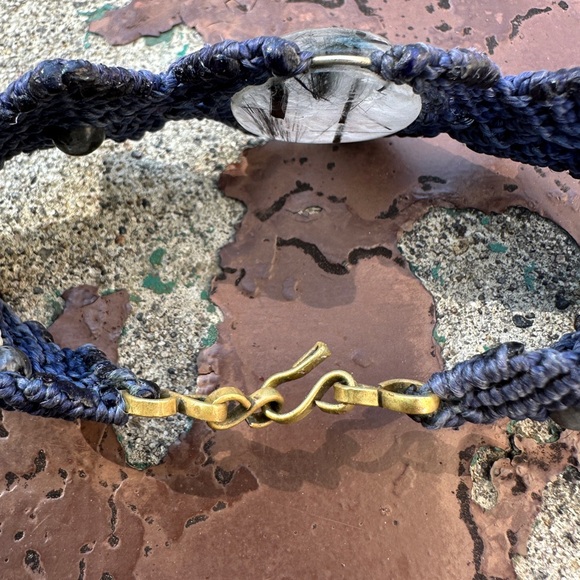 Unique Woven Cotton Bracelet With Agate Stone - Picture 5 of 6